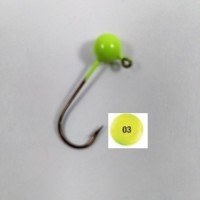10 Pack Chartreuse Green Painted Round Jig Heads