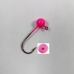 10 Pack Hot Pink Painted Round Jig Heads