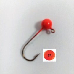 10 Pack Flame Orange Painted Round Jig Heads