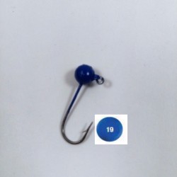 10 Pack Blue Painted Round Jig Heads