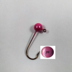 10 Pack Pink Pearl Painted Round Jig Heads