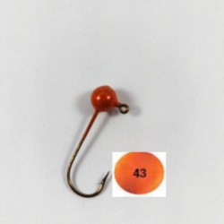 10 Pack Candy Orange Painted Round Jig Heads