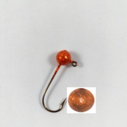 10 Pack Disco Orange Painted Round Jig Heads