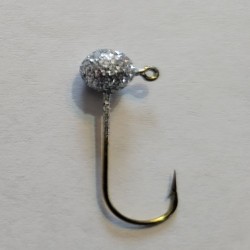 10 Pack Disco Ball Silver Painted Round Jig Heads