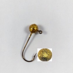 10 Pack Disco Gold Painted Round Jig Heads