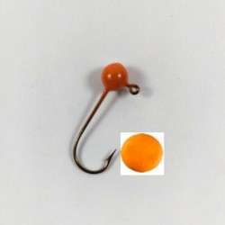 10 Pack Super Glow Orange Painted Round Jig Heads