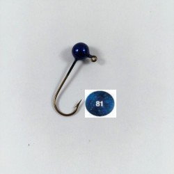 10 Pack Sapphire Painted Round Jig Heads