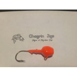 10 Pack Blaze Orange Painted Walleye Jig Heads