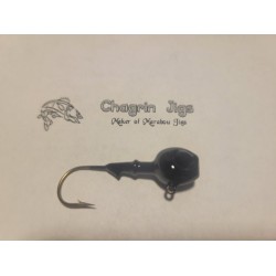 10 Pack Black Painted Walleye Jig Heads