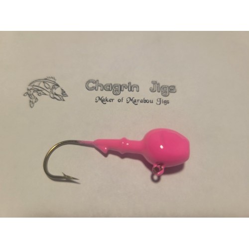 10 Pack Hot Pink Painted Walleye Jig Heads