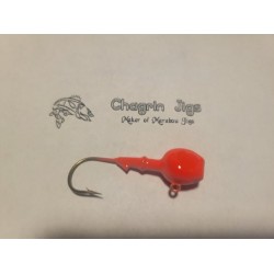 10 Pack Flame Orange Painted Walleye Jig Heads