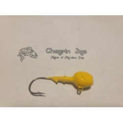 10 Pack Yellow Painted Walleye Jig Heads