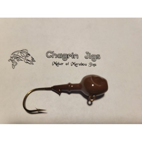 10 Pack Brown Painted Walleye Jig Heads