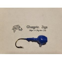 10 Pack Blue Painted Walleye Jig Heads