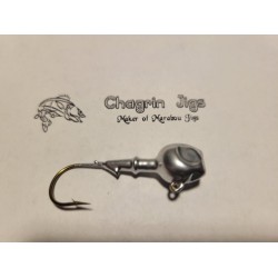 10 Pack Silver Painted Walleye Jig Heads