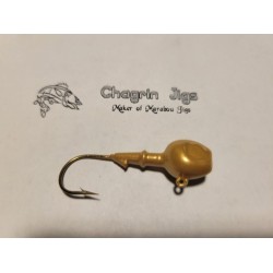 10 Pack Gold Painted Walleye Jig Heads