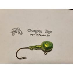 10 Pack Candy Yellow Painted Walleye Jig Heads