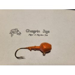 10 Pack Candy Orange Painted Walleye Jig Heads