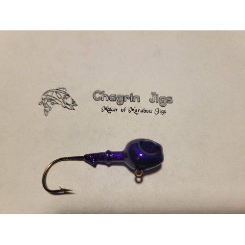 10 Pack Candy Purple Painted Walleye Jig Heads