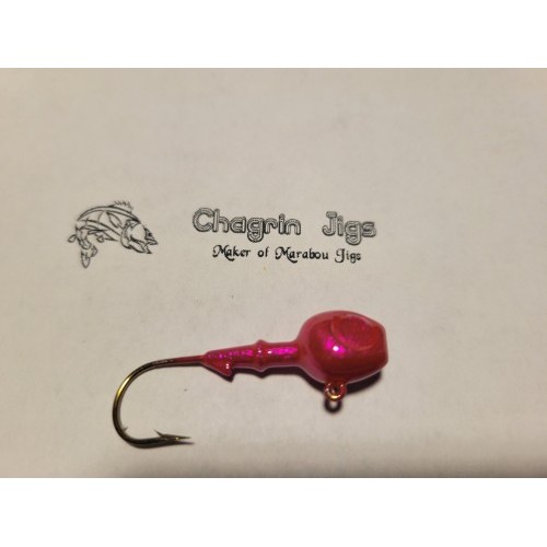 10 Pack Candy Pink Painted Walleye Jig Heads