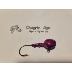 10 Pack Candy Raspberry Painted Walleye Jig Heads