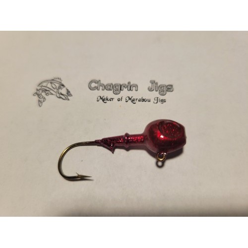 10 Pack Ruby Slipper Painted Walleye Jig Heads