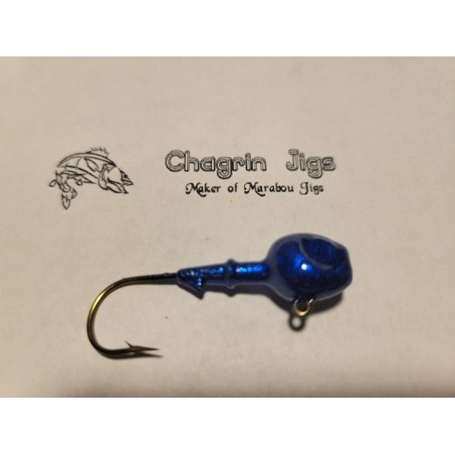 10 Pack Sapphire Painted Walleye Jig Heads