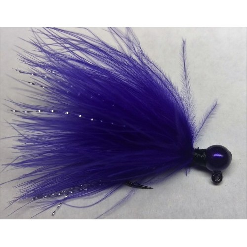 Purple Head, Purple Marabou Hand Tied Jig