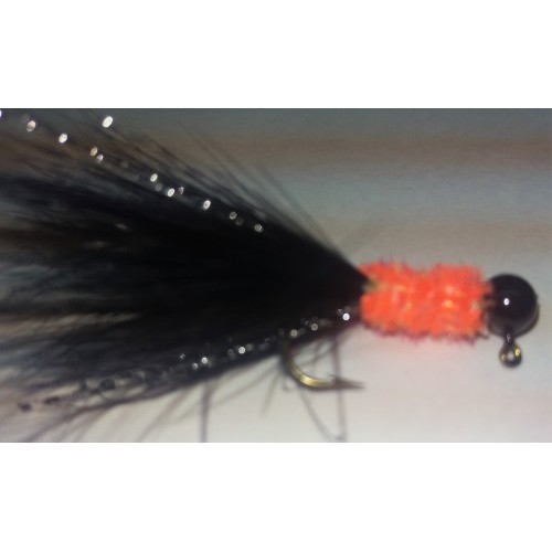 Black Head, Black Marabou with Shrimp Collar