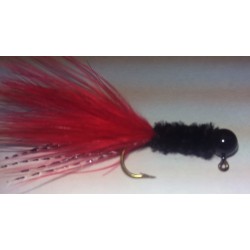 Black Head, Red Marabou with Black Collar