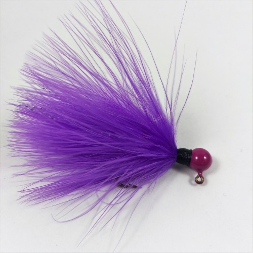 15 - Purple Head, Lavender Marabou Hand Tied Jig