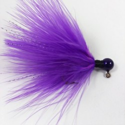 Candy Purple Head, Lavender Marabou Hand Tied Jig