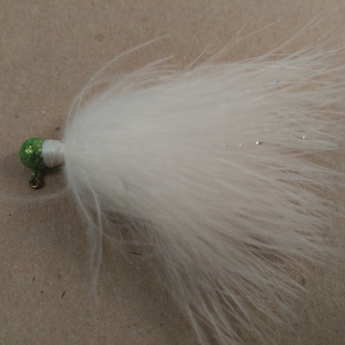 42 - Candy Yellow Head, All White Marabou Jigs